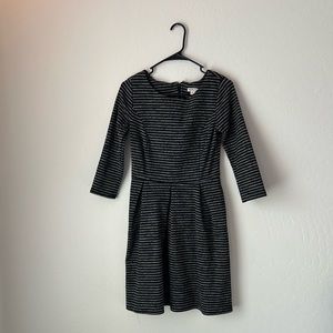 black and white striped dress